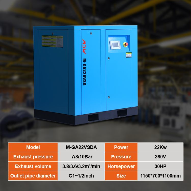 MDW-15 кВт/22 кВт Постоянный магнитный воздушный компрессор VSD для нефтехимической промышленности