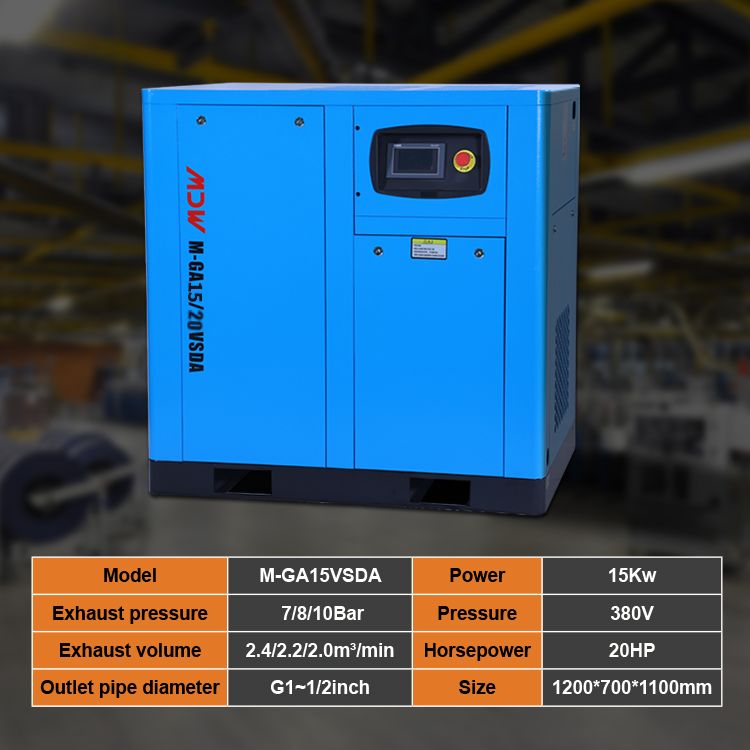MDW-15 кВт/22 кВт Постоянный магнитный воздушный компрессор VSD для нефтехимической промышленности